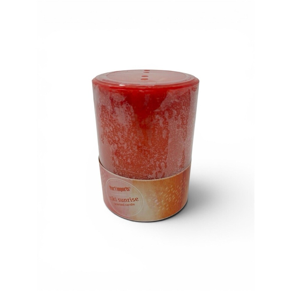 Pier 1 Imports Tiki Sunrise Scented Candle 3 in. x 4 in. 40 hours NEW
